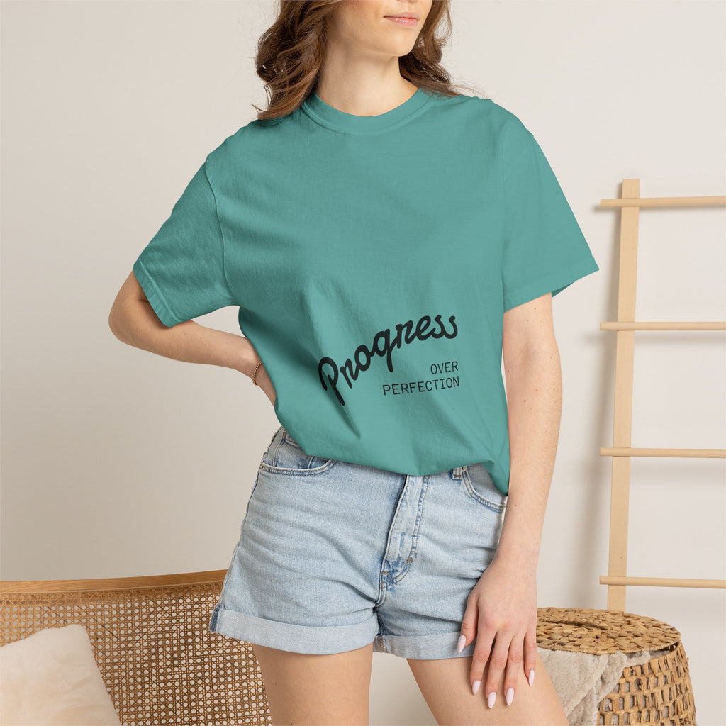 T-Shirt — "Progress Over Perfection" / "Sweet Dreams" Retro Graphic Tee