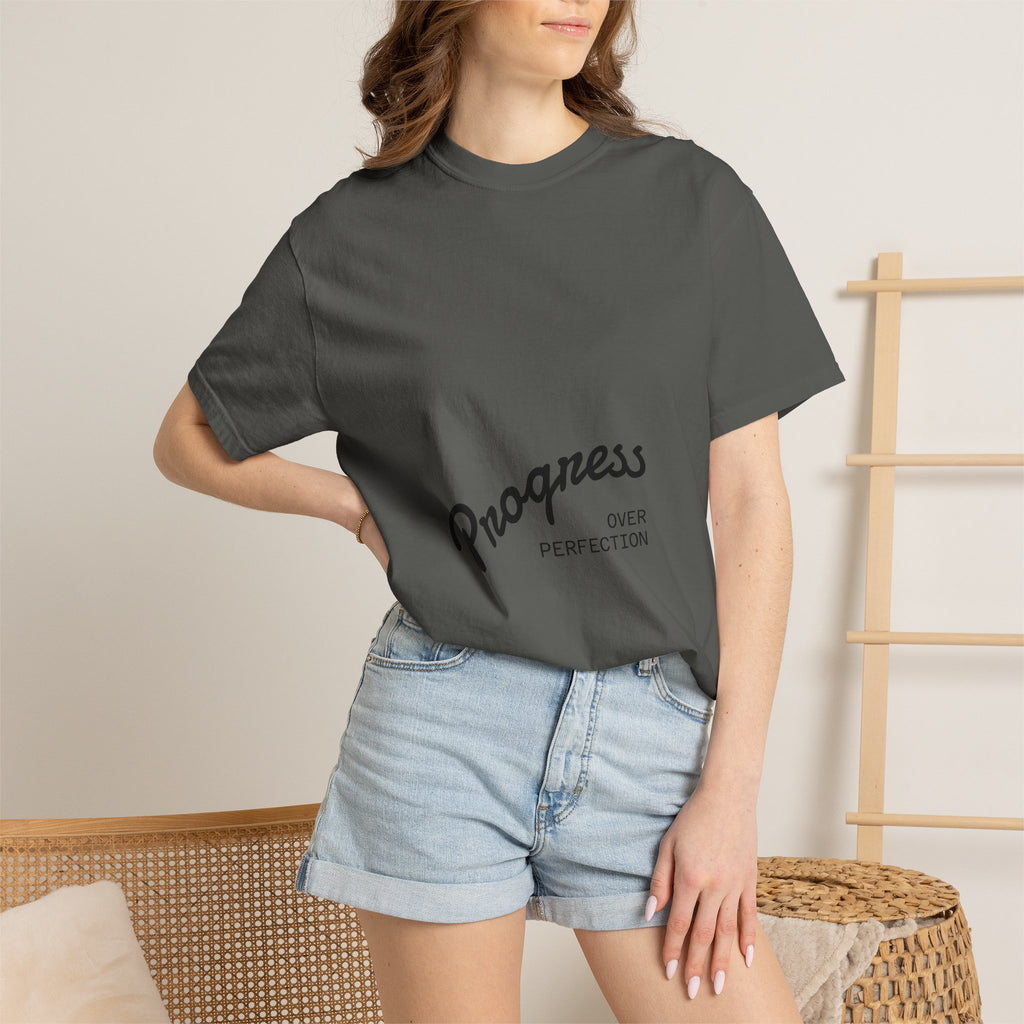 T-Shirt — "Progress Over Perfection" / "Sweet Dreams" Retro Graphic Tee
