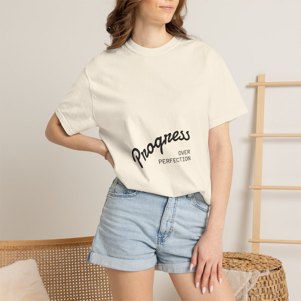 T-Shirt — "Progress Over Perfection" / "Sweet Dreams" Retro Graphic Tee